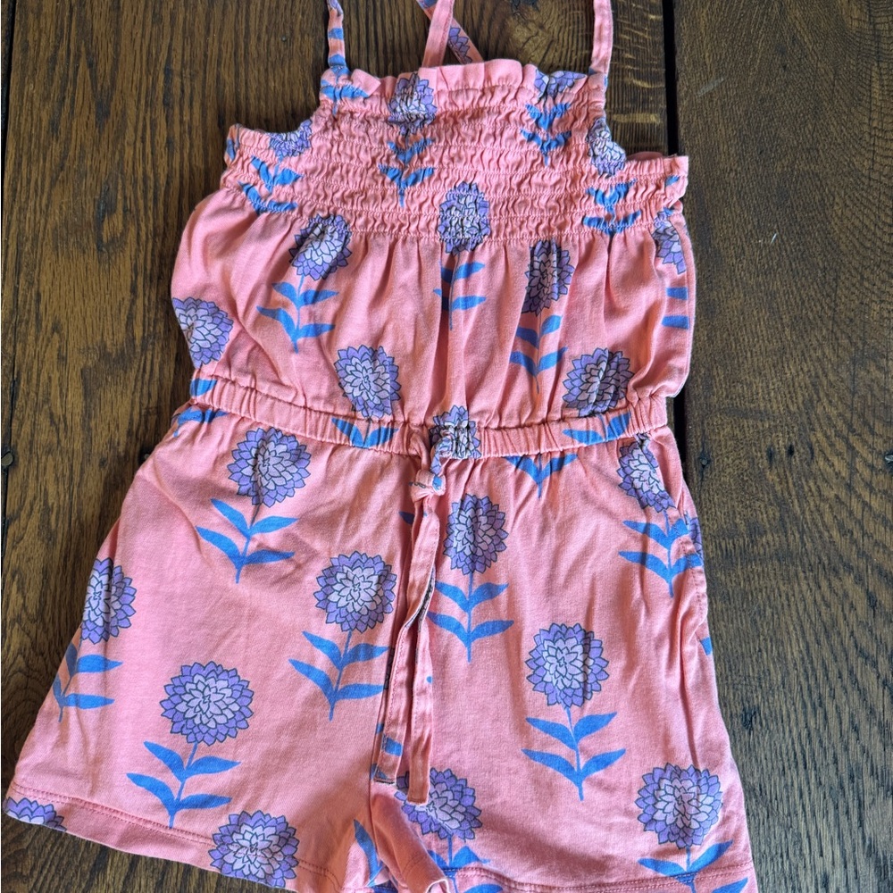 Floral Pink Kids tea Romper